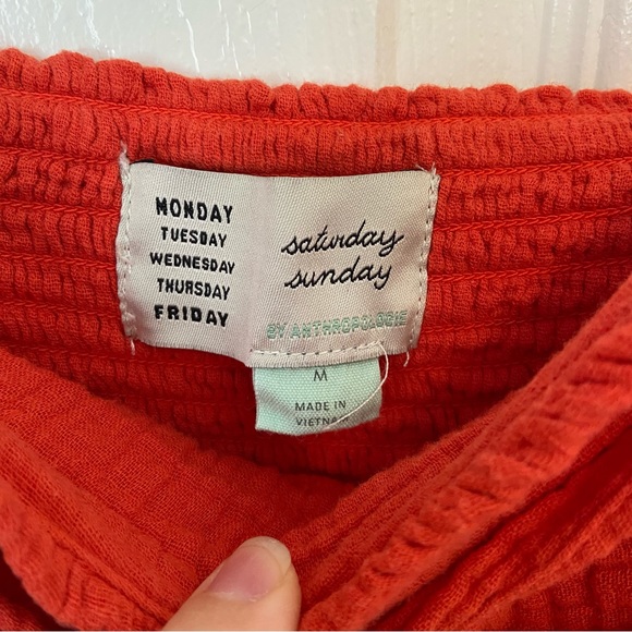 Anthropologie Gauze Wide Leg Romper Jumpsuit Bow Tie Front Medium - Picture 6 of 9